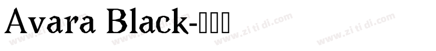 Avara Black字体转换